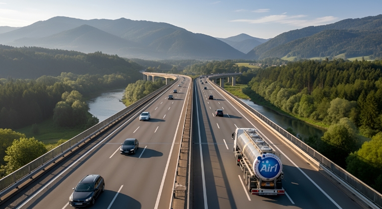 Adblue Truck on the road