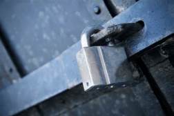 Photo of a packlock securing fertiliser